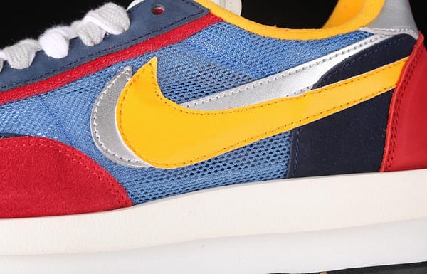 Sacai x NIKE LVD Waffle Daybreak co-signed catwalk style net gauze leather splicing double hook Swoosh running shoes BV0073-400 - Image 4
