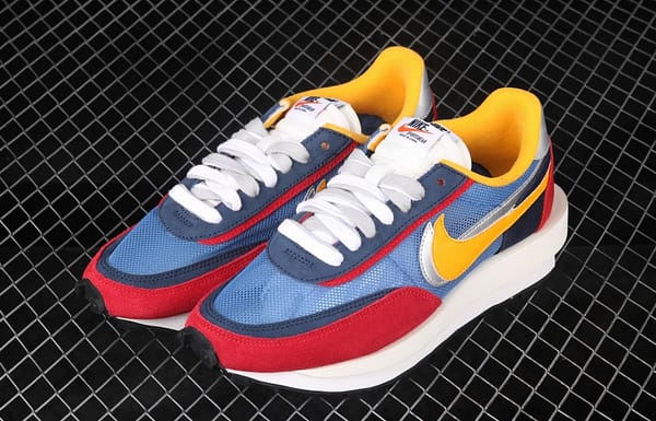 Sacai x NIKE LVD Waffle Daybreak co-signed catwalk style net gauze leather splicing double hook Swoosh running shoes BV0073-400 - Image 7