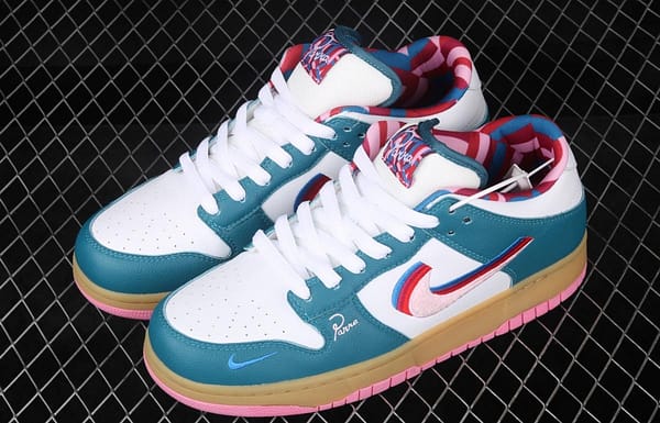 Parra x NIKE SB DUNK Low CN4504-105joint style tricolor hook embroidery rainbow geometric pattern casual low-top skateboard shoes - Image 9