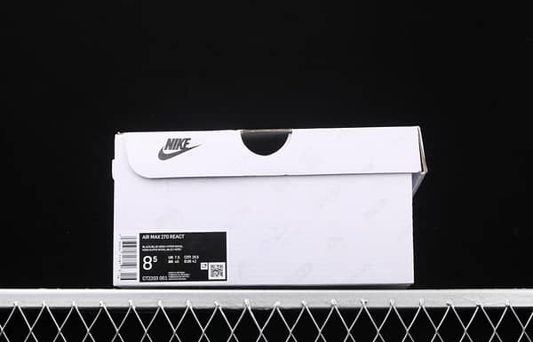 NIKE Max 270React Just Do It mixed technology half-palm air cushion running shoes CT2203-001 - Image 10