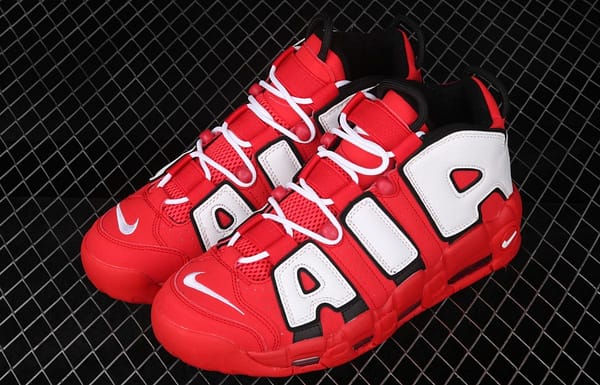 NIKE Air More Uptempo 96 QS Hoop Pack Pippen original series classic high street leisure sports culture basketball shoes red, white and black bull CD9402-600 - Image 7