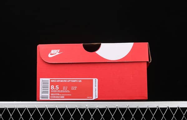 NIKE Air More Uptempo 96 QS Hoop Pack Pippen original series classic high street leisure sports culture basketball shoes red, white and black bull CD9402-600 - Image 8