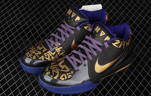 NIKE Zoom Kobe 4 Protro Kobe Bryant four generations of collection grade reengraved black gold MVP low-top men's basketball shoes 354187-001 - Image 8