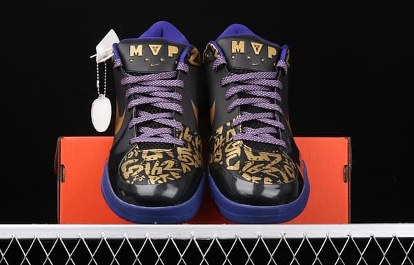 NIKE Zoom Kobe 4 Protro Kobe Bryant four generations of collection grade reengraved black gold MVP low-top men's basketball shoes 354187-001 - Image 10