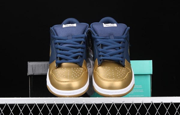 Supreme x NIKE DUNK SB Royal Blue and Gold Jelly Classical Skateboard shoes CK3480-700 - Image 10