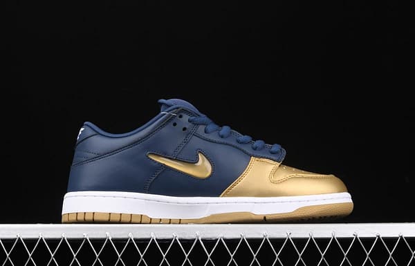 Supreme x NIKE DUNK SB Royal Blue and Gold Jelly Classical Skateboard shoes CK3480-700 - Image 14