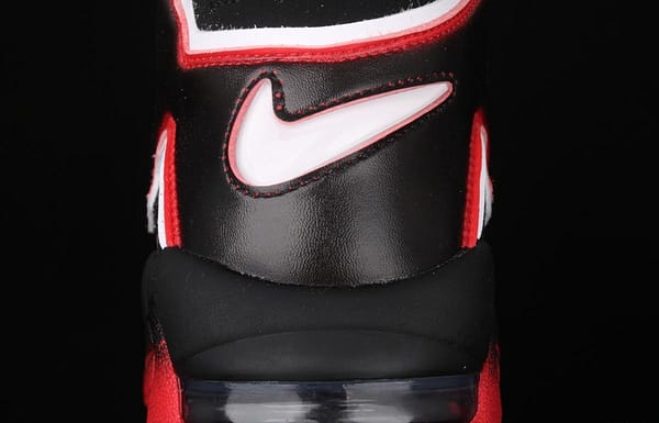 NIKE Air More Uptempo 96 QS Laser Crimson Pippen initial series classic high street leisure sports culture basketball shoes black lava gradual red and white CJ6129-001 - Image 4