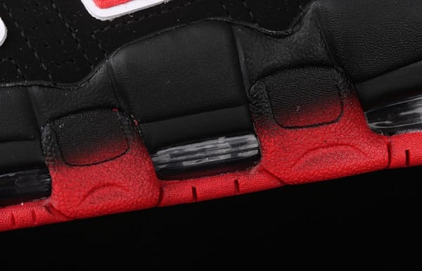 NIKE Air More Uptempo 96 QS Laser Crimson Pippen initial series classic high street leisure sports culture basketball shoes black lava gradual red and white CJ6129-001 - Image 5
