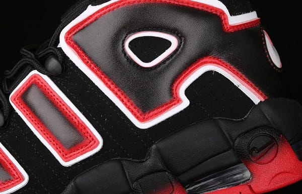 NIKE Air More Uptempo 96 QS Laser Crimson Pippen initial series classic high street leisure sports culture basketball shoes black lava gradual red and white CJ6129-001 - Image 6