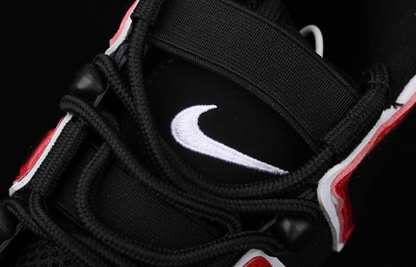 NIKE Air More Uptempo 96 QS Laser Crimson Pippen initial series classic high street leisure sports culture basketball shoes black lava gradual red and white CJ6129-001 - Image 7