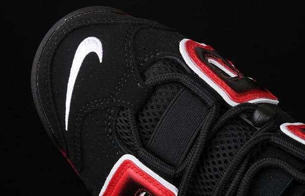 NIKE Air More Uptempo 96 QS Laser Crimson Pippen initial series classic high street leisure sports culture basketball shoes black lava gradual red and white CJ6129-001 - Image 8