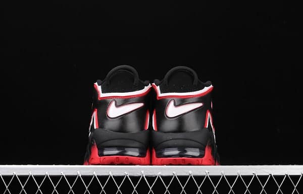 NIKE Air More Uptempo 96 QS Laser Crimson Pippen initial series classic high street leisure sports culture basketball shoes black lava gradual red and white CJ6129-001 - Image 12