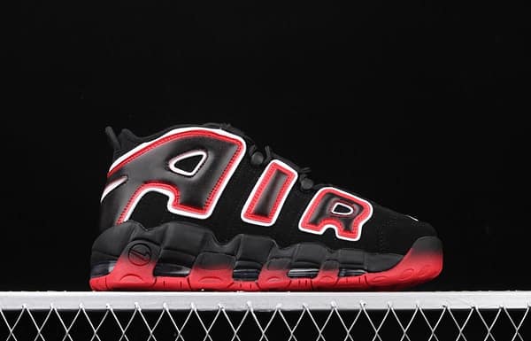 NIKE Air More Uptempo 96 QS Laser Crimson Pippen initial series classic high street leisure sports culture basketball shoes black lava gradual red and white CJ6129-001 - Image 15