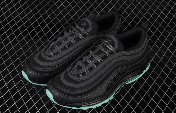 NIKE Air Max 97 GLOW black and green luminous bullet air cushion running shoes 921826-017 - Image 8