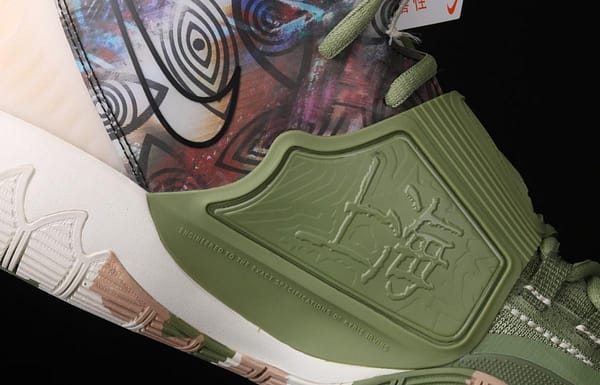 NIKE Kyrie 6 Greey/Camo Owen 6 Generation Shanghai Limited signature Battle Boots CQ7634-303 Basketball shoes for Indoor Leisure Sports - Image 6
