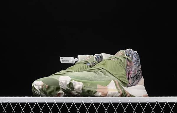 NIKE Kyrie 6 Greey/Camo Owen 6 Generation Shanghai Limited signature Battle Boots CQ7634-303 Basketball shoes for Indoor Leisure Sports - Image 16