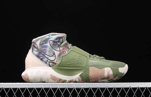 NIKE Kyrie 6 Greey/Camo Owen 6 Generation Shanghai Limited signature Battle Boots CQ7634-303 Basketball shoes for Indoor Leisure Sports - Image 18