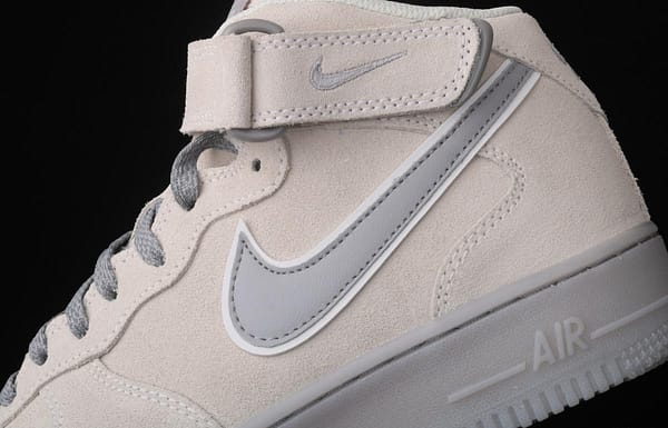 NIKE Air Force 1x 07 Mid air force light blue gray suede 3m reflective Zhongbang leisure board shoes 315123-002 - Image 5