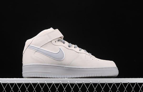 NIKE Air Force 1x 07 Mid air force light blue gray suede 3m reflective Zhongbang leisure board shoes 315123-002 - Image 15