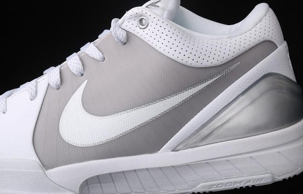NIKE Zoom Kobe 4 Prelude collection grade Kobe Bryant fourth generation silver low-top men's basketball shoes 344335-111, - Image 5