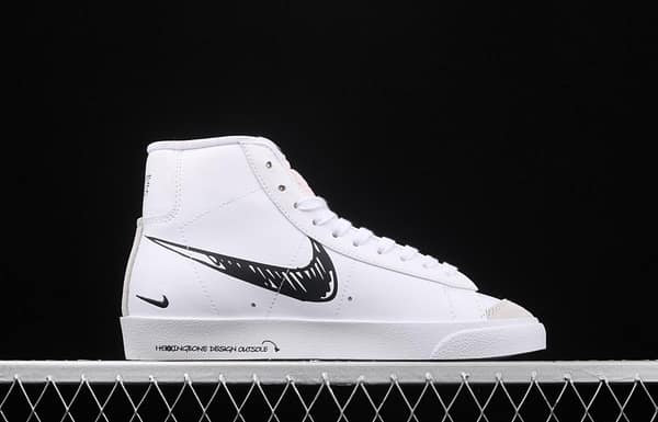 NIKE Blazer Mid'77 Vintage Trail Blazers graffiti hook retro high-top casual board shoes CW7580-101, - Image 15