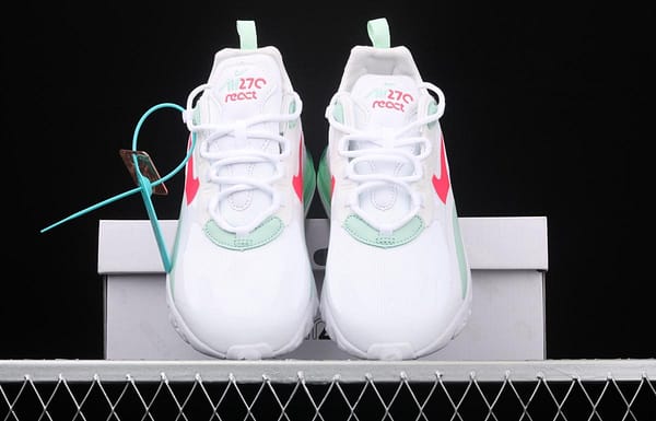 NIKE Air Max 270React new high-frequency mesh function half-palm air cushion cushioning running cloth shoes CV3025-100 - Image 12