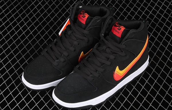 NIKE SB DUNK High road trip black orange yellow hook high top casual skateboard shoes BQ6826-003 - Image 11