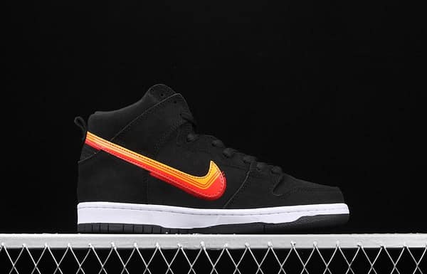 NIKE SB DUNK High road trip black orange yellow hook high top casual skateboard shoes BQ6826-003 - Image 17
