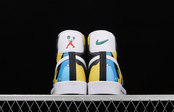 Ruohan Wang X NIKE Blazer Mid 77 Flyleather QS Trail Blazers graffiti high upper board shoes CZ3775-900 - Image 11