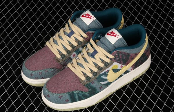 NIKE SB DUNK Low Lemon Wash Slam Dunk Series low-top leisure sports skateboard shoes color tie-dye printing washing CZ9747-900 - Image 9