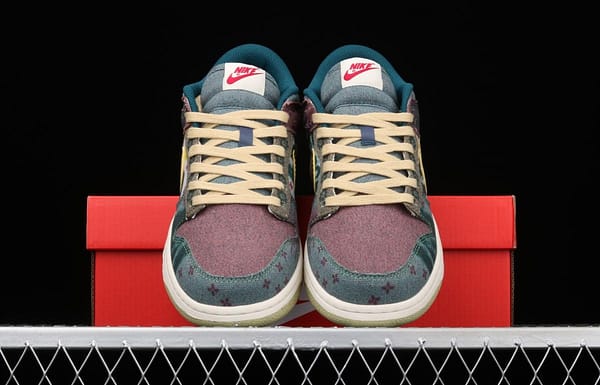 NIKE SB DUNK Low Lemon Wash Slam Dunk Series low-top leisure sports skateboard shoes color tie-dye printing washing CZ9747-900 - Image 11