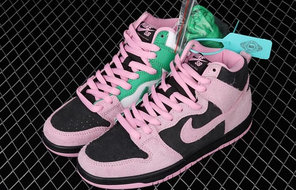 NIKE SB DUNK High reverses black powder Celtic skateboard shoes CU7349-001 - Image 11
