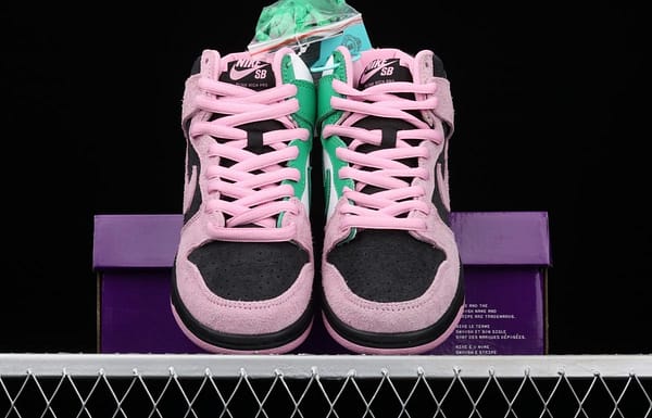 NIKE SB DUNK High reverses black powder Celtic skateboard shoes CU7349-001 - Image 13