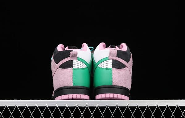 NIKE SB DUNK High reverses black powder Celtic skateboard shoes CU7349-001 - Image 14