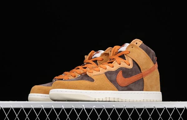 NIKE SB DUNK Hight Dark Russet dirty orange high-top leisure sports skateboard shoes DD1401-200 - Image 14