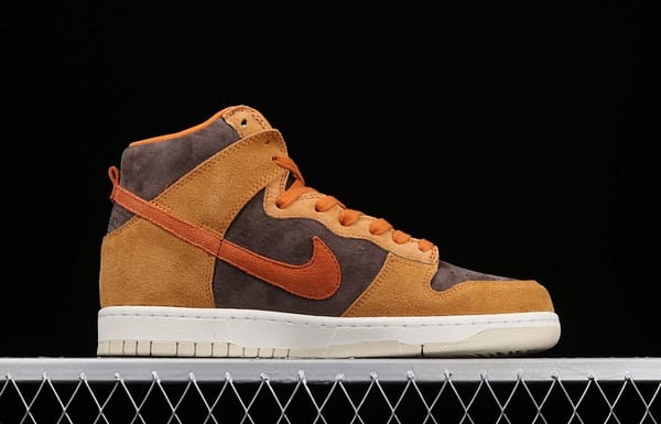 NIKE SB DUNK Hight Dark Russet dirty orange high-top leisure sports skateboard shoes DD1401-200 - Image 16