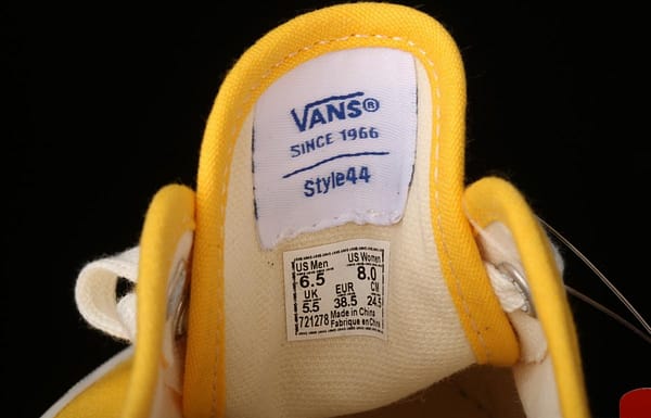 Vans Authentic 44 DX yellow canvas surfing printed Anaheim vintage board shoes VN0A54F241Q - Image 4