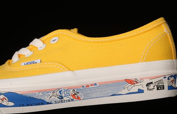 Vans Authentic 44 DX yellow canvas surfing printed Anaheim vintage board shoes VN0A54F241Q - Image 6