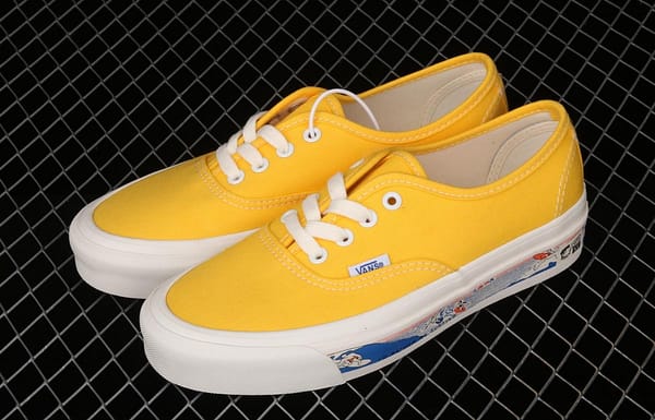 Vans Authentic 44 DX yellow canvas surfing printed Anaheim vintage board shoes VN0A54F241Q - Image 8
