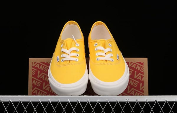 Vans Authentic 44 DX yellow canvas surfing printed Anaheim vintage board shoes VN0A54F241Q - Image 10