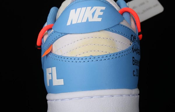 OFF-White x Futura x DUNK OW Coast joint model North Carolina blue color retro skateboard shoes DD0856-403 - Image 6