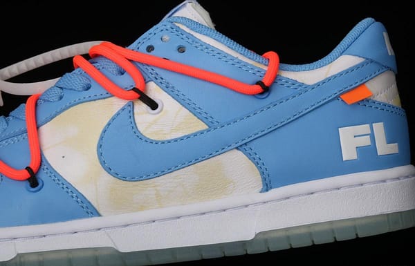 OFF-White x Futura x DUNK OW Coast joint model North Carolina blue color retro skateboard shoes DD0856-403 - Image 7