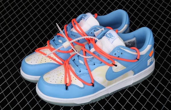 OFF-White x Futura x DUNK OW Coast joint model North Carolina blue color retro skateboard shoes DD0856-403 - Image 10
