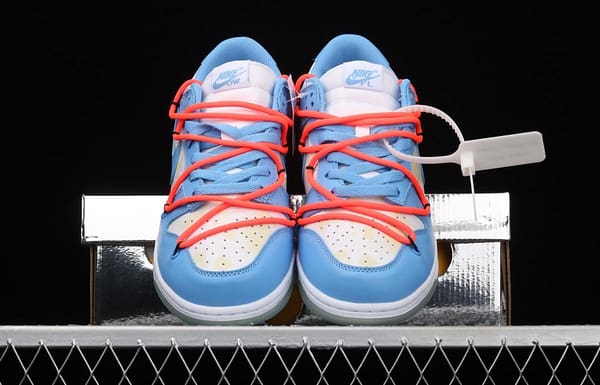 OFF-White x Futura x DUNK OW Coast joint model North Carolina blue color retro skateboard shoes DD0856-403 - Image 12