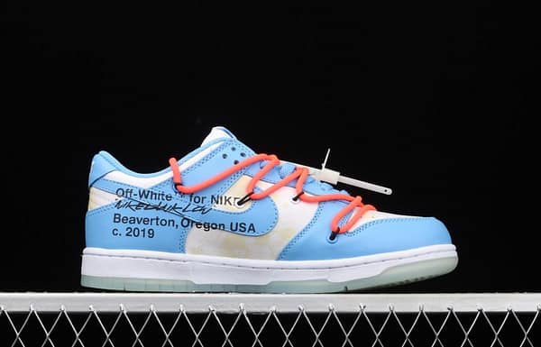 OFF-White x Futura x DUNK OW Coast joint model North Carolina blue color retro skateboard shoes DD0856-403 - Image 16