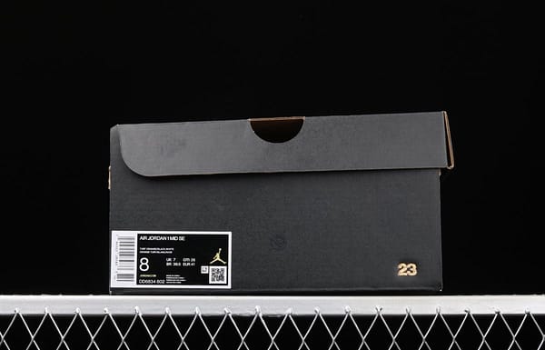 Air Jordan 1 Mid lacquered leather white orange Zhongbang basketball shoes DD6834-802 - Image 11