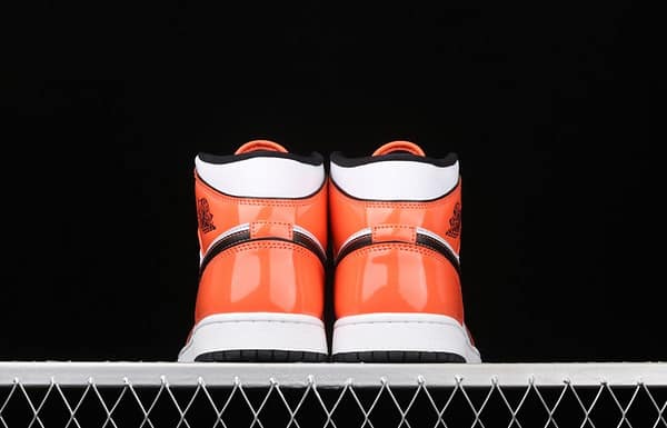 Air Jordan 1 Mid lacquered leather white orange Zhongbang basketball shoes DD6834-802 - Image 13