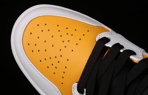 Air Jordan 1 Mid White and Yellow Zhongbang Basketball shoes 554724-170 - Image 9