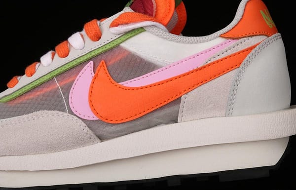 Sacai x NIKE LVD Waffle Daybreak co-signed catwalk style transparent net stitching double hook Swoosh running shoes DH1347-100 - Image 7