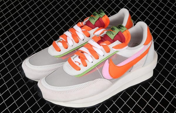 Sacai x NIKE LVD Waffle Daybreak co-signed catwalk style transparent net stitching double hook Swoosh running shoes DH1347-100 - Image 10